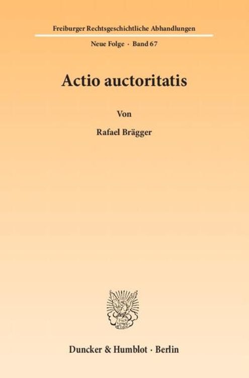 Bild vom Artikel Actio auctoritatis. vom Autor Rafael Brägger