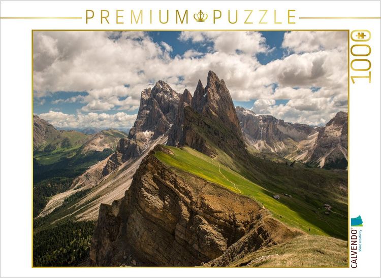 Produktbild: CALVENDO Puzzle Seceda Berg, Gr&ouml;den | 1000 Teile Lege-Gr&ouml;&szlig;e 64x48cm Foto-Puzzle f&uuml;r gl&uuml;ckliche Stunden
