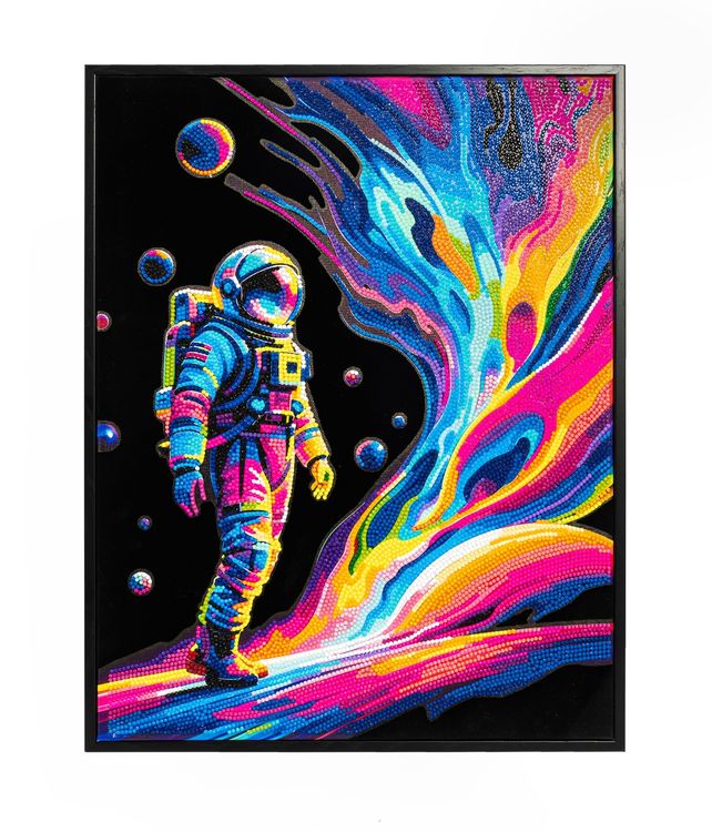 Produktbild: DIAMOND DOTZ - Diamond Painting Neon Astronaut Weltall