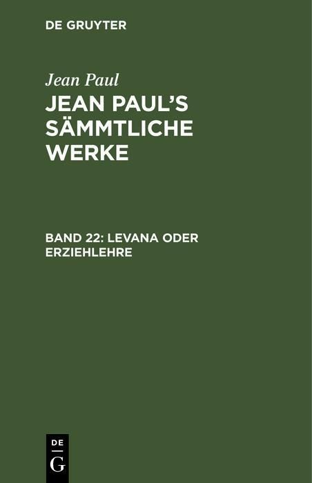 Produktbild: Levana oder Erziehlehre