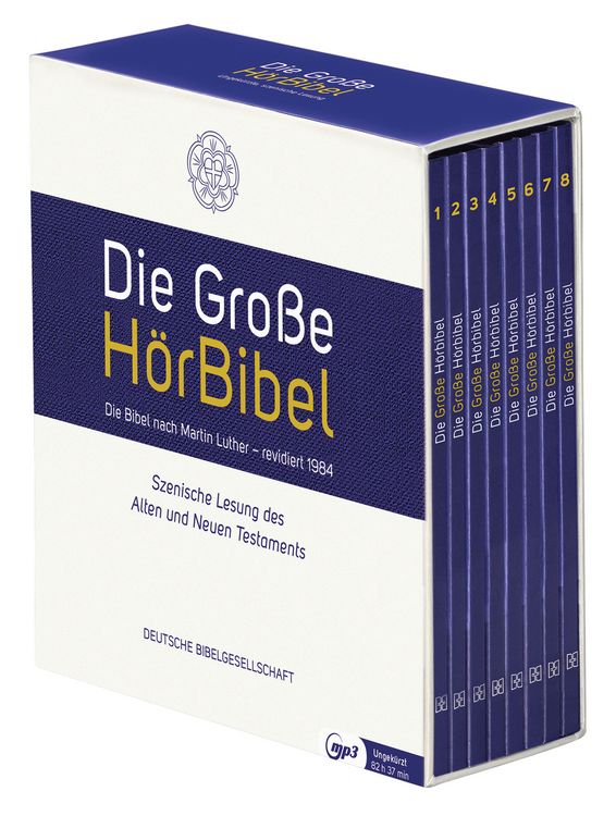 Produktbild: Die Gro&szlig;e H&ouml;rBibel. Ungek&uuml;rzte, szenische Lesung. 8 MP3-CDs