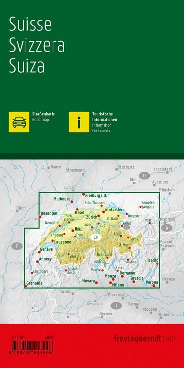 Produktbild: Freytag & berndt Stra&szlig;enkarte Schweiz 1:400.000