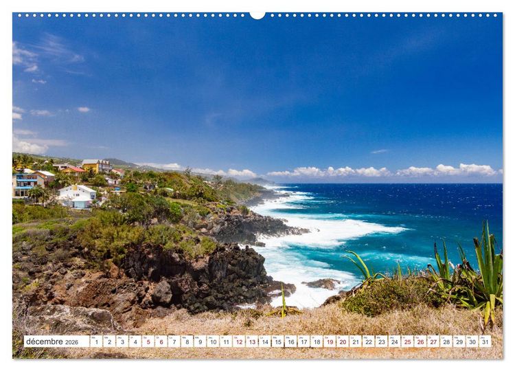 Produktbild: &Icirc;le de la R&eacute;union - Le paradis fran&ccedil;ais dans l'oc&eacute;an Indien (Calendrier mural 2026 DIN A2 vertical), CALVENDO calendrier mensuel