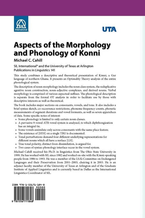 Produktbild: Aspects of the Morphology and Phonology of Konni