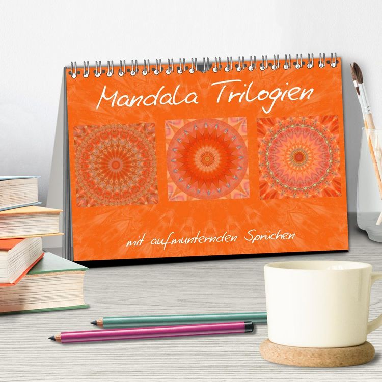 Produktbild: Mandala Trilogien (Tischkalender 2026 DIN A5 quer), CALVENDO Monatskalender