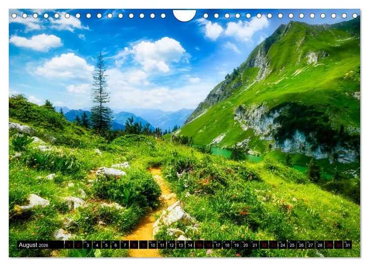 Produktbild: Oberstdorfer Bergwelt (Wandkalender 2026 DIN A4 quer), CALVENDO Monatskalender