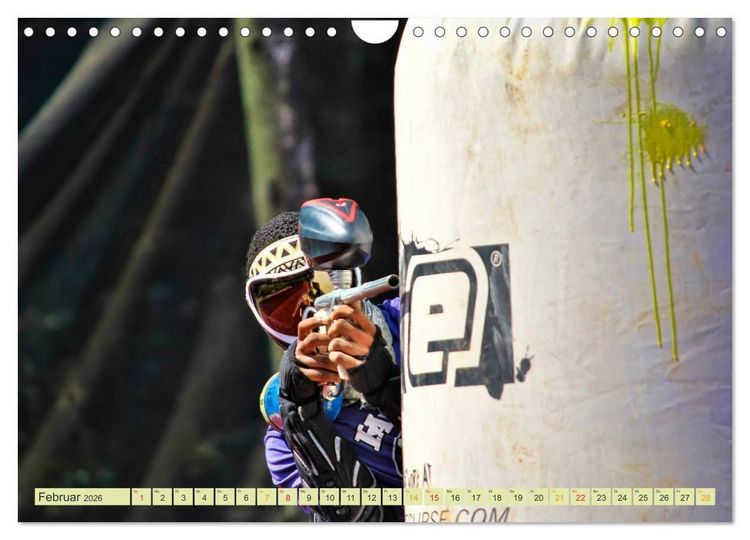 Produktbild: Paintball - so cool (Wandkalender 2026 DIN A4 quer), CALVENDO Monatskalender