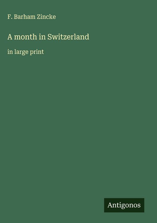 Produktbild: A month in Switzerland