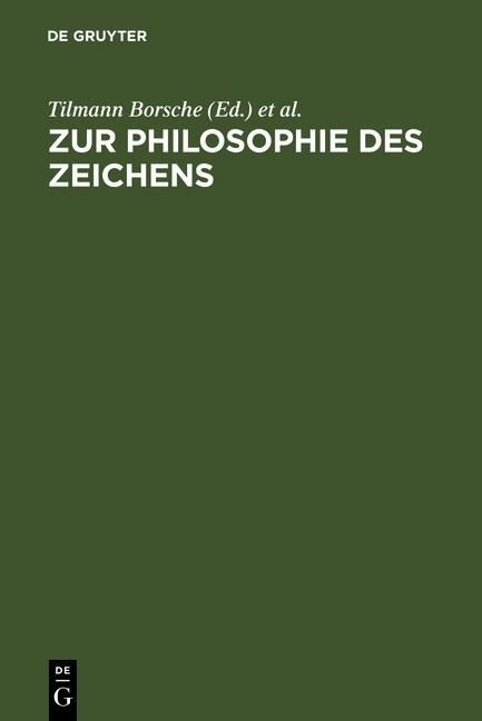 Produktbild: Zur Philosophie des Zeichens