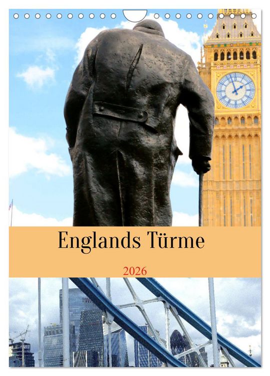 Produktbild: Englands T&uuml;rme (Wandkalender 2026 DIN A4 hoch), CALVENDO Monatskalender