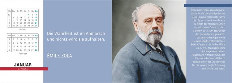 Produktbild: Der literarische Premium-Tischplaner 2027 - Wochenkalender mit Zitaten und Biografien ausgew&auml;hlter Autorinnen und Autoren