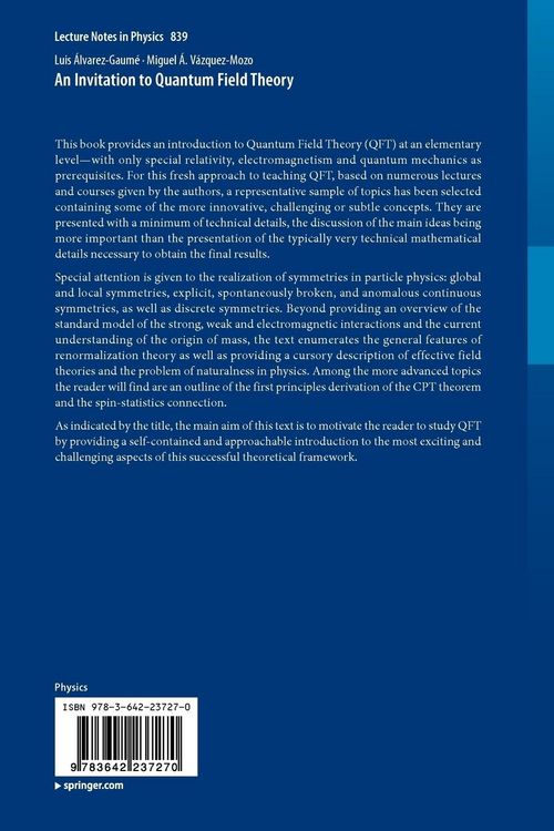 洋書 An Invitation to Quantum Field Theory 洋書 An Invitation to Quantum Field Theory An Invitation to