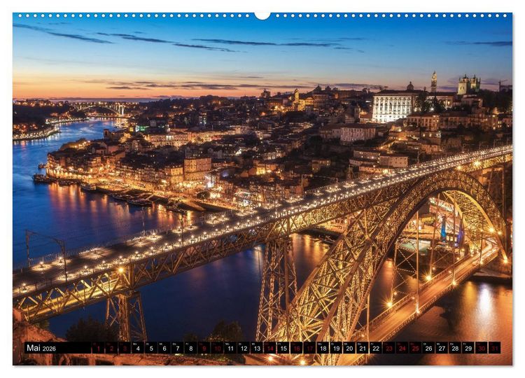 Produktbild: Portugal - Von Porto bis zur Algarve (Wandkalender 2026 DIN A2 quer), CALVENDO Monatskalender