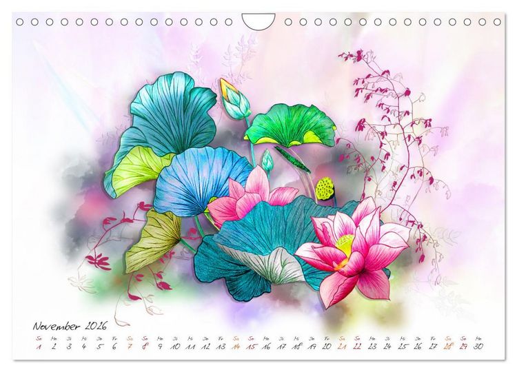 Produktbild: Lotus Bl&uuml;tenzauber (Wandkalender 2026 DIN A4 quer), CALVENDO Monatskalender
