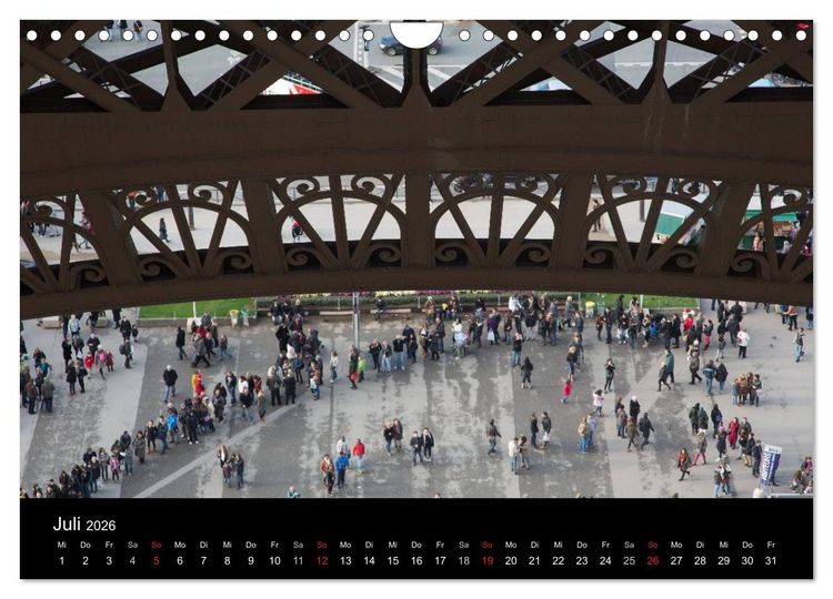 Produktbild: Eiffel Tower &ndash; Tour Eiffel &ndash; Eiffelturm &ndash; Paris 2026 (Wandkalender 2026 DIN A4 quer), CALVENDO Monatskalender