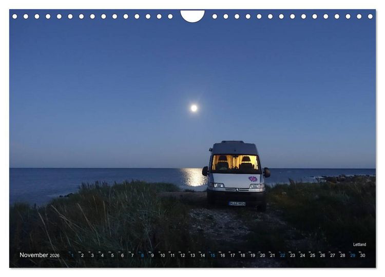 Produktbild: Vanlife - Leben, fahren, frei sein mit dem Wohnmobil (Wandkalender 2026 DIN A4 quer), CALVENDO Monatskalender