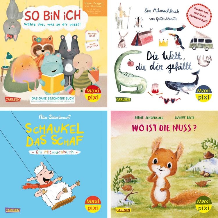 Produktbild: Maxi-Pixi-4er-Set 122: Neue Bilderb&uuml;cher zum Mitmachen (4x1 Exemplar)