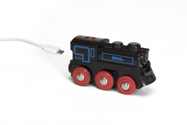 Produktbild: BRIO - Schwarze Akku-Lok mit Mini-USB