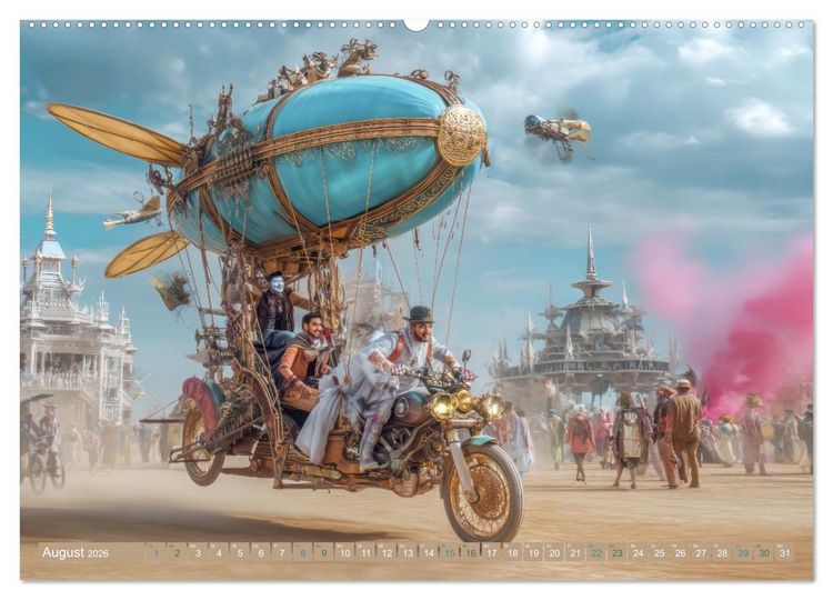 Produktbild: Festival der Kreativit&auml;t und Lebenslust - In der W&uuml;ste (hochwertiger Premium Wandkalender 2026 DIN A2 quer), Kunstdruck in Hochglanz