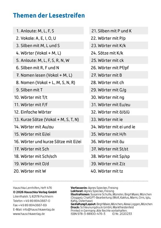 Produktbild: Meine &Uuml;bungsstreifen Lesen lernen &ndash; 1. Klasse: Buchstaben, Silben, einfache W&ouml;rter