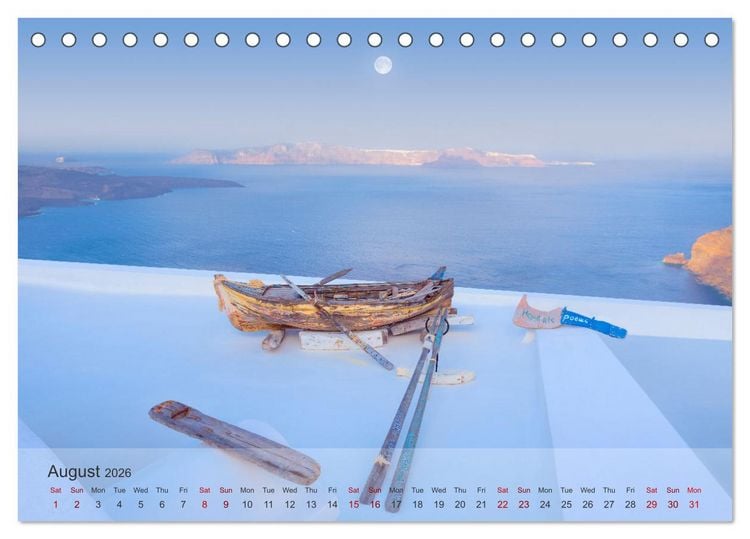 Produktbild: Whispers of Santorini (Desk Calendar 2026 DIN A5 landscape), CALVENDO 12 Month DeskCalendar