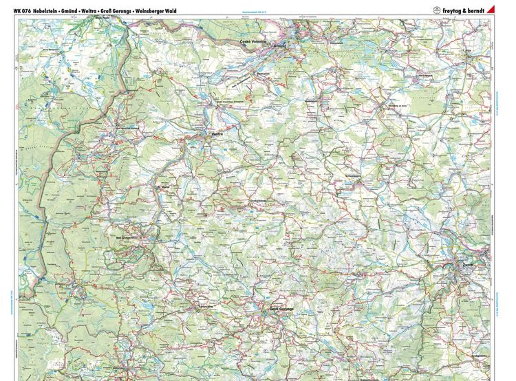 Produktbild: freytag & berndt Wanderkarte WK 0076 Nebelstein, Gm&uuml;nd - Weitra - Gro&szlig; Gerungs - Weinsberger Wald 1:50.000