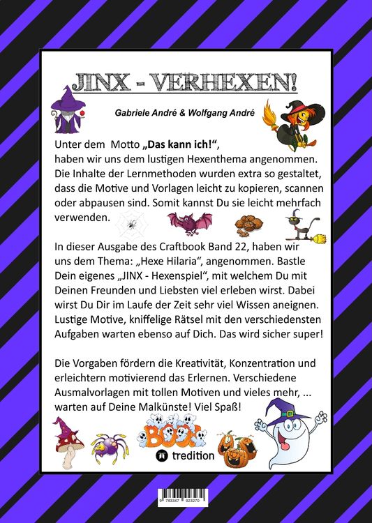 Produktbild: Craftbook &ndash; 100 Tolle Motive - Kreativ Lernen - Hexenspiel Jinx - Einfach Verhext - Zeichnen - Malen - Basteln - Spass