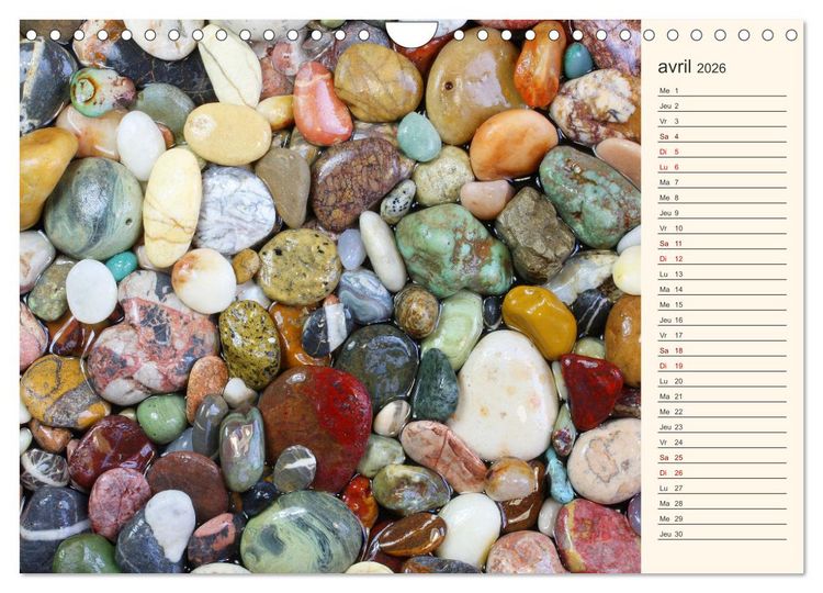 Produktbild: Coquillages, pierres et sable (Calendrier mural 2026 DIN A4 vertical), CALVENDO calendrier mensuel