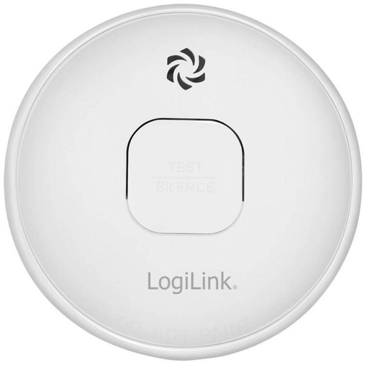 Produktbild: LogiLink SC0016 Rauchwarnmelder inkl. 10 Jahres-Batterie batteriebetrieben (&Oslash; x H) 104 mm x 50 mm