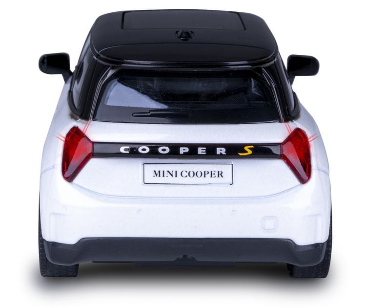 Produktbild: BMW Mini Cooper Diecast 1:28 wei&szlig; inkl. Knopfzellen