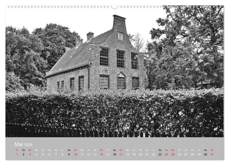 Produktbild: Potsdam schwarz auf wei&szlig; (Wandkalender 2026 DIN A2 quer), CALVENDO Monatskalender