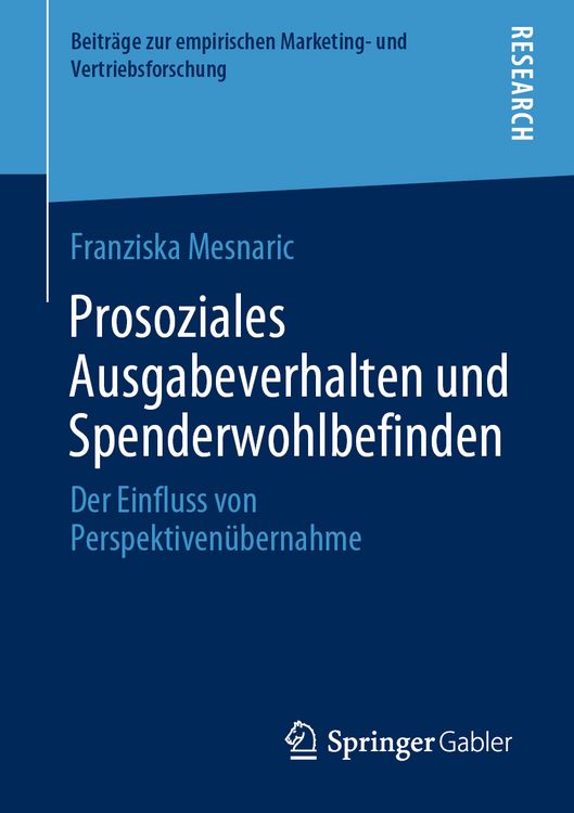 Produktbild: Prosoziales Ausgabeverhalten und Spenderwohlbefinden