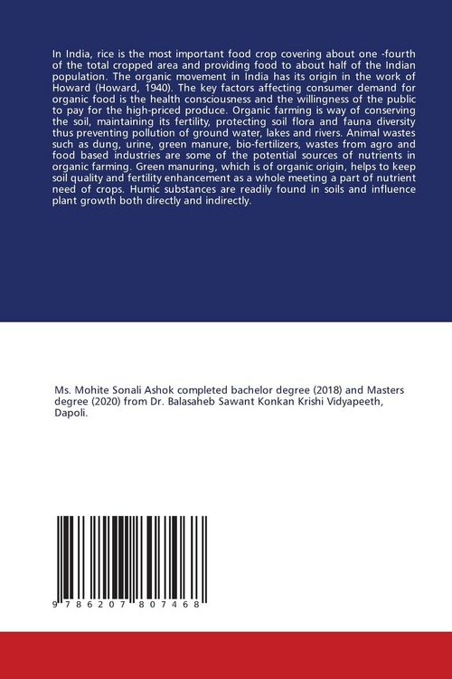 Produktbild: Production technology of organically transplanted rice