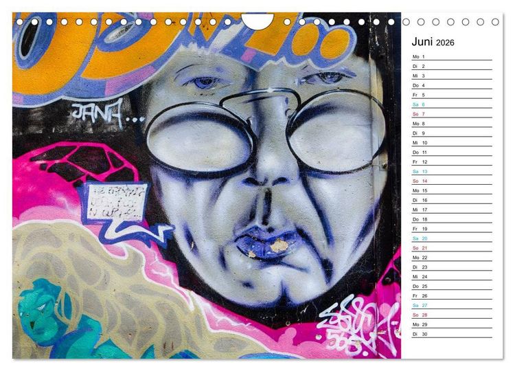 Produktbild: Dresden Graffiti (Wandkalender 2026 DIN A4 quer), CALVENDO Monatskalender
