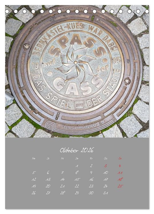 Produktbild: Faszination Kanaldeckel (Tischkalender 2026 DIN A5 hoch), CALVENDO Monatskalender