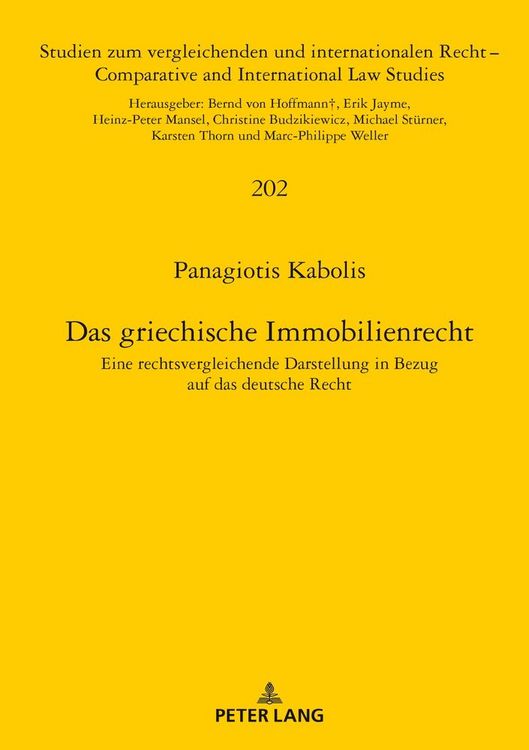 Produktbild: Das griechische Immobilienrecht