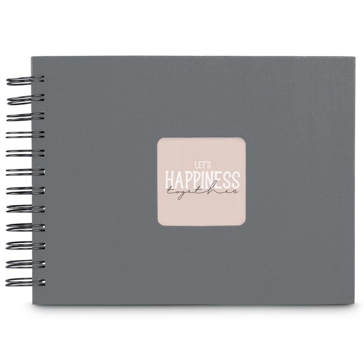 Produktbild: hama Spiral Album Fine Art steingrau 24x17cm 50 schwarze Seiten