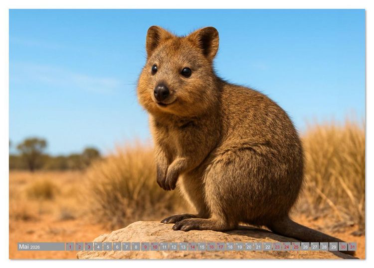 Produktbild: Die vielleicht nettesten Wildtiere (Tischkalender 2026 DIN A5 quer), CALVENDO Monatskalender