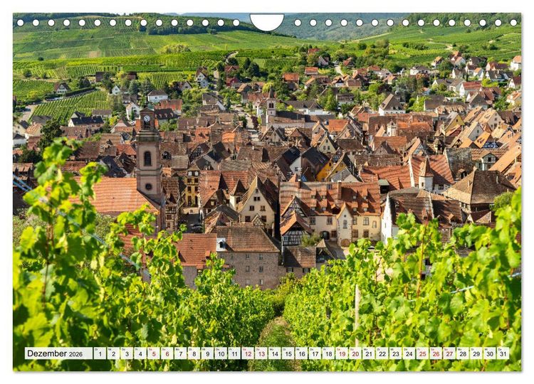 Produktbild: Die Els&auml;sser Weinstra&szlig;e (Wandkalender 2026 DIN A4 quer), CALVENDO Monatskalender