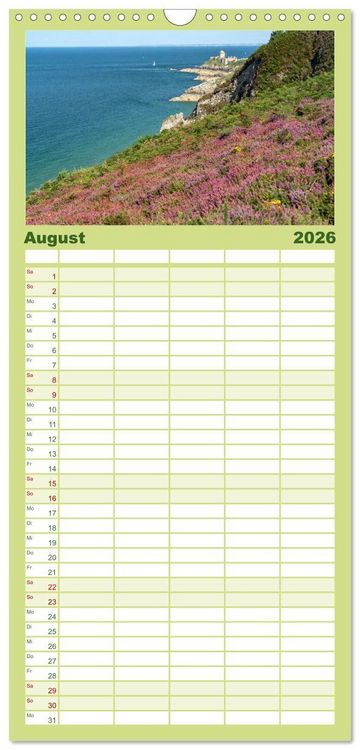 Produktbild: Familienplaner 2026 - Frankreich - die Bretagne mit 5 Spalten (Wandkalender, 21 x 45 cm) CALVENDO