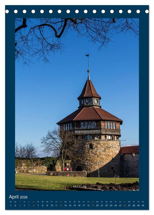 Produktbild: Esslingen am Neckar - Sehenswertes (Tischkalender 2026 DIN A5 hoch), CALVENDO Monatskalender