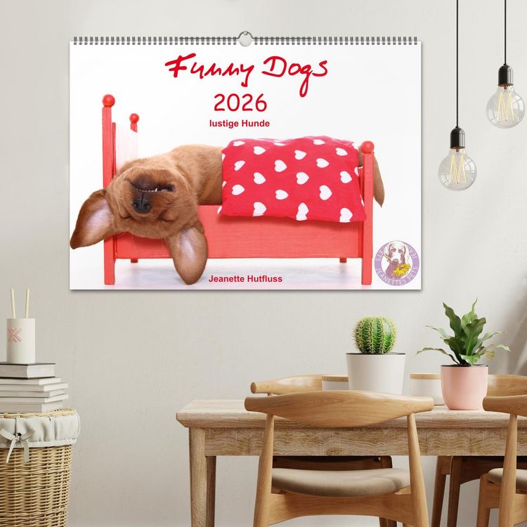 Produktbild: Funny Dogs (Wandkalender 2026 DIN A2 quer), CALVENDO Monatskalender