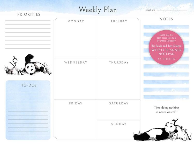 Produktbild: Big Panda and Tiny Dragon Weekly Planner Notepad