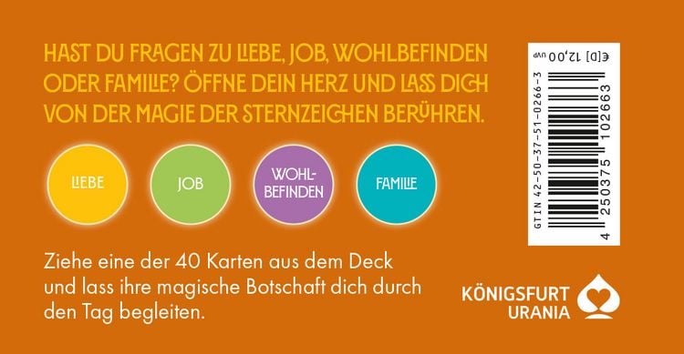 Produktbild: Sternzeichen L&ouml;we 40 Karten in Magnetschachtel mit Metallicfolie - Magische Messages von den Sternen