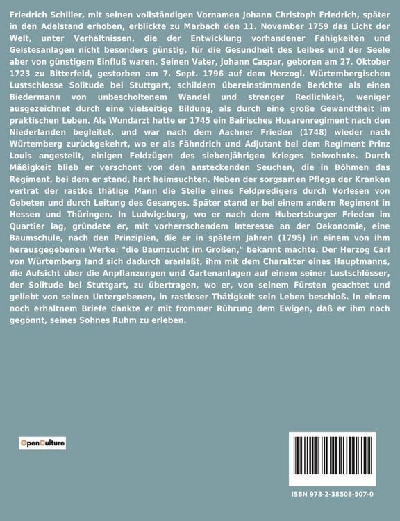Produktbild: Friedrich v. Schiller&acute;s biographie
