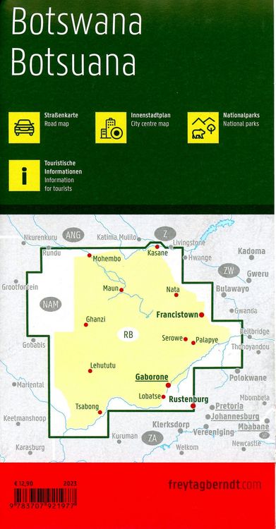 Produktbild: Botsuana, Stra&szlig;enkarte 1:1.100.000, freytag & berndt