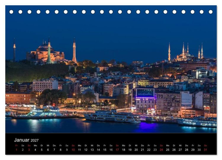 Produktbild: Istanbul - Stadt am Bosporus (Tischkalender 2027 DIN A5 quer), CALVENDO Monatskalender