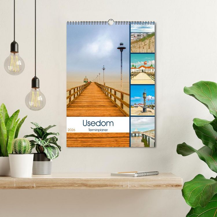 Produktbild: Usedom - Terminplaner (Wandkalender 2026 DIN A3 hoch), CALVENDO Monatskalender
