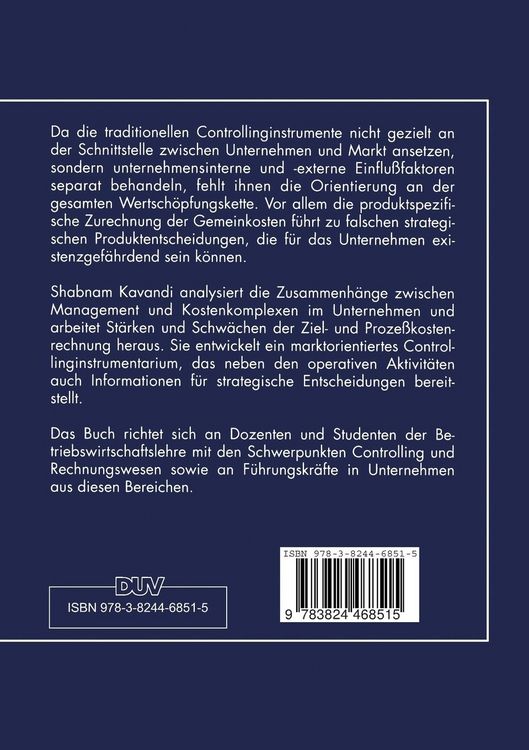 Produktbild: Ziel- und Proze&szlig;kostenmanagement als Controllinginstrumente