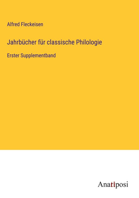 Produktbild: Jahrb&uuml;cher f&uuml;r classische Philologie